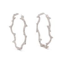 DIOR, DIAMOND 'BOIS DE ROSE' HOOP EARRINGS