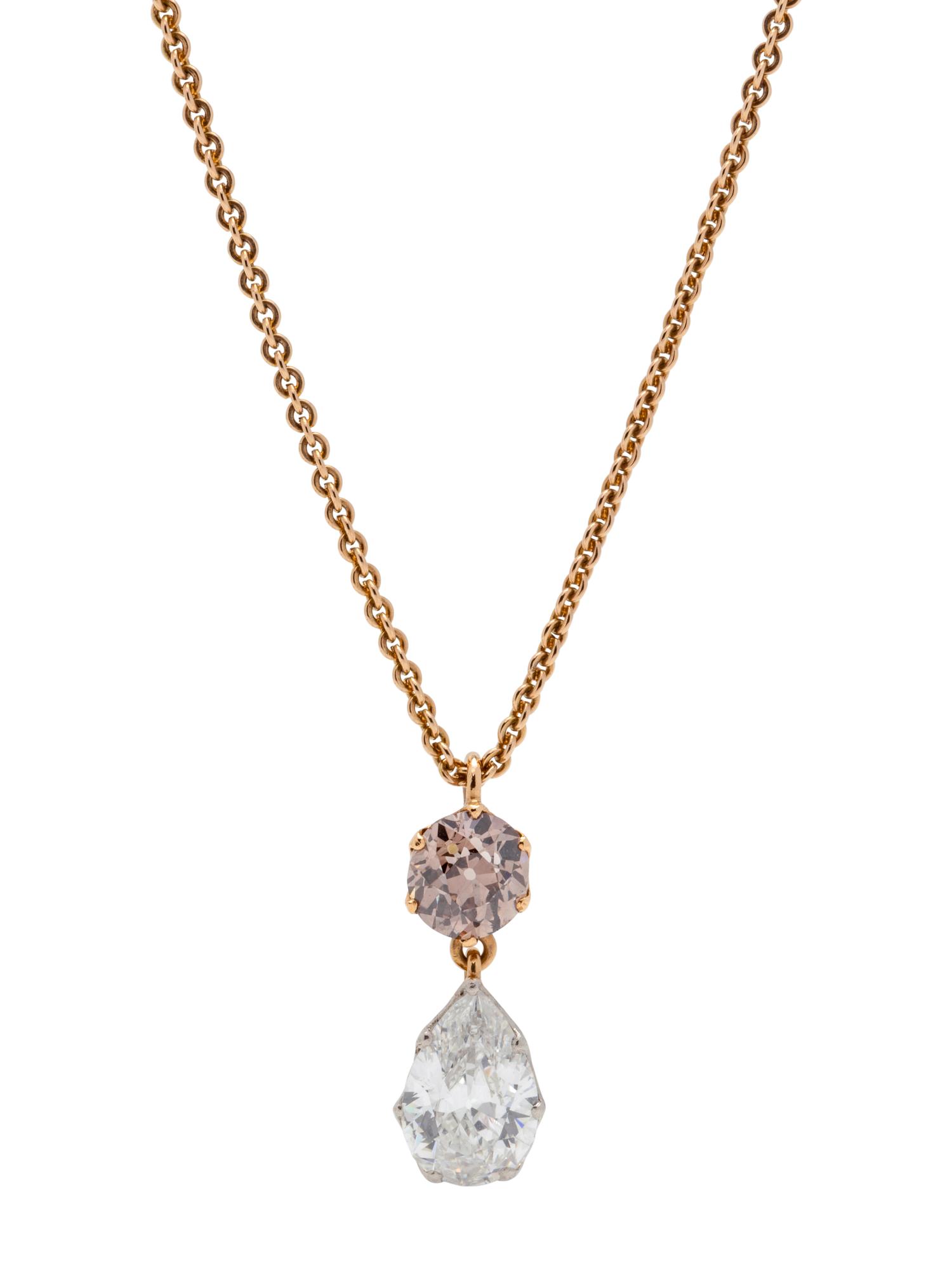 DIAMOND AND COLORED DIAMOND PENDANT/NECKLACE