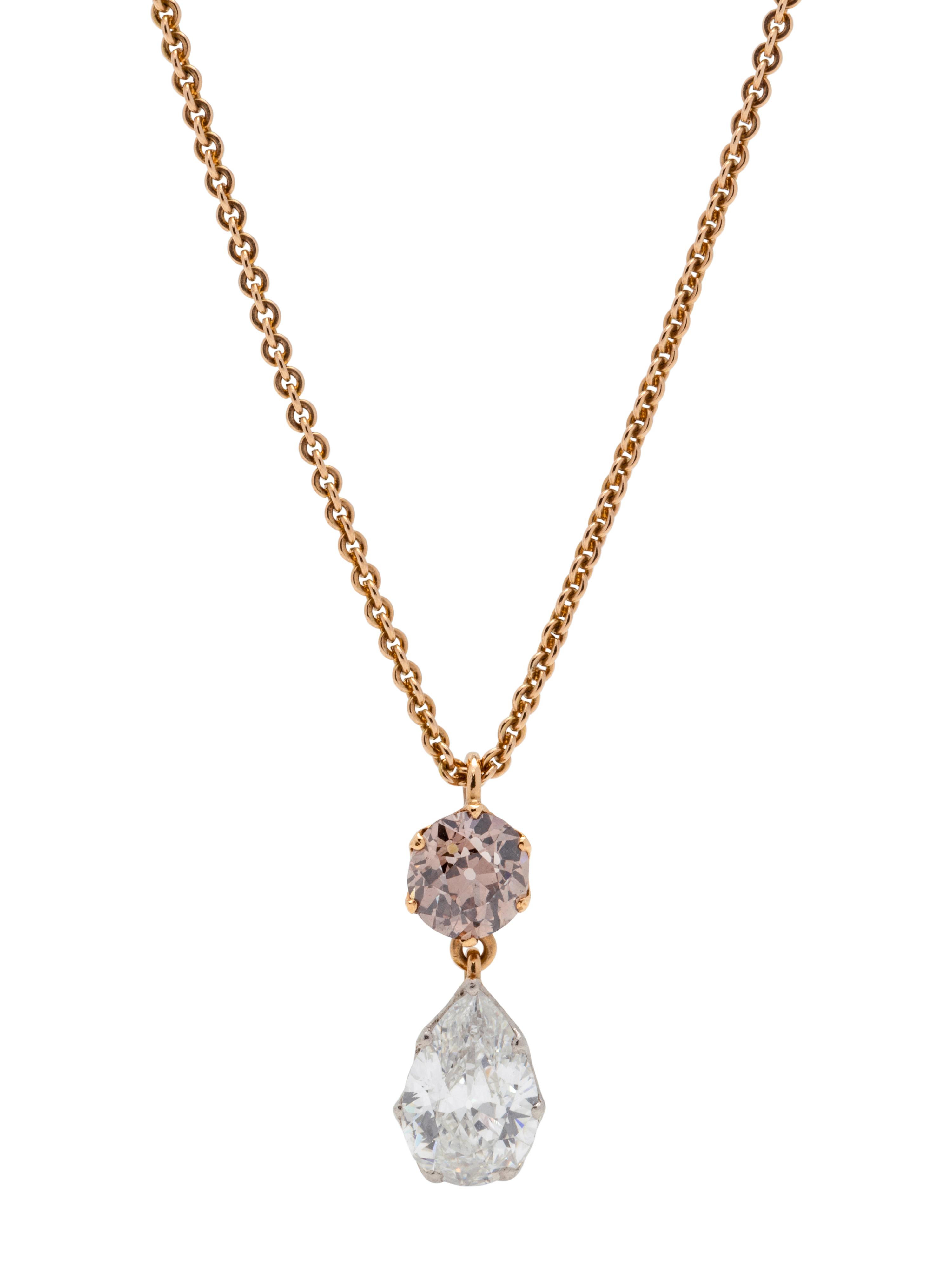 DIAMOND AND COLORED DIAMOND PENDANT/NECKLACE
