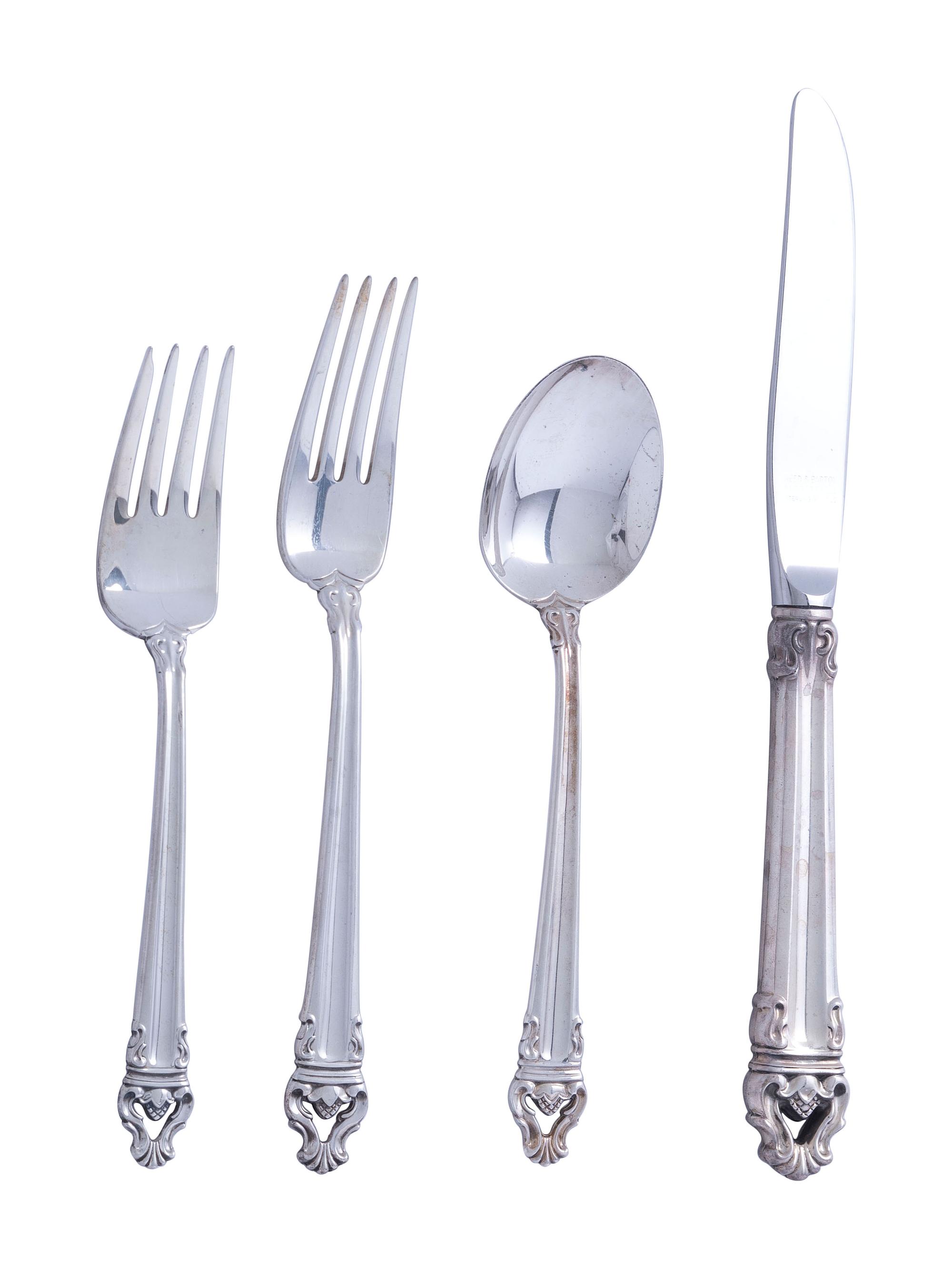 An American Silver Flatware Service