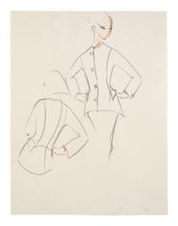 Group of Fifteen Geoffrey Beene Fashion Sketches , by Alfredo Cabrera