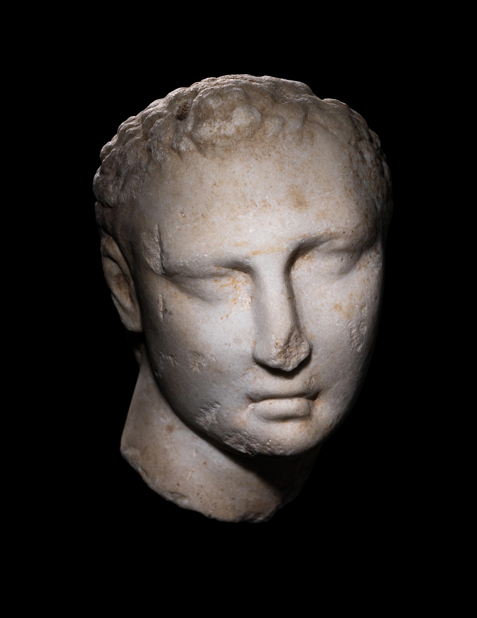 A Greek Marble Portrait Head of a Ruler