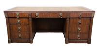 A Georgian Style Mahogany Desk Height 30 1/2 x width 76 x depth 36 inches. — BY KITTINGER