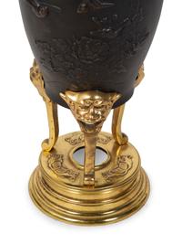 A Chinoiserie Decorated and Gilt Bronze Mounted Urn — 19TH CENTURY