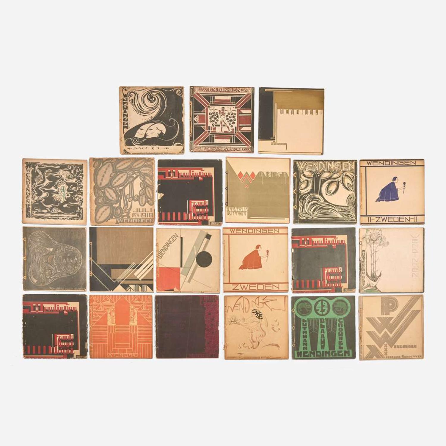 [Architecture] [Wright, Frank Lloyd, et al.] Group of 23 Issues of Wendingen