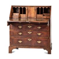 A George III Walnut Slant-Front Desk