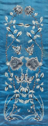 Three Chinese Silk Embroidered Panels