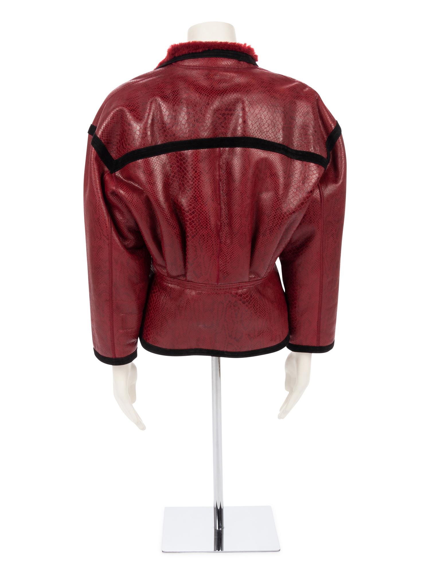 Ungaro Parallele Red Leather Jacket