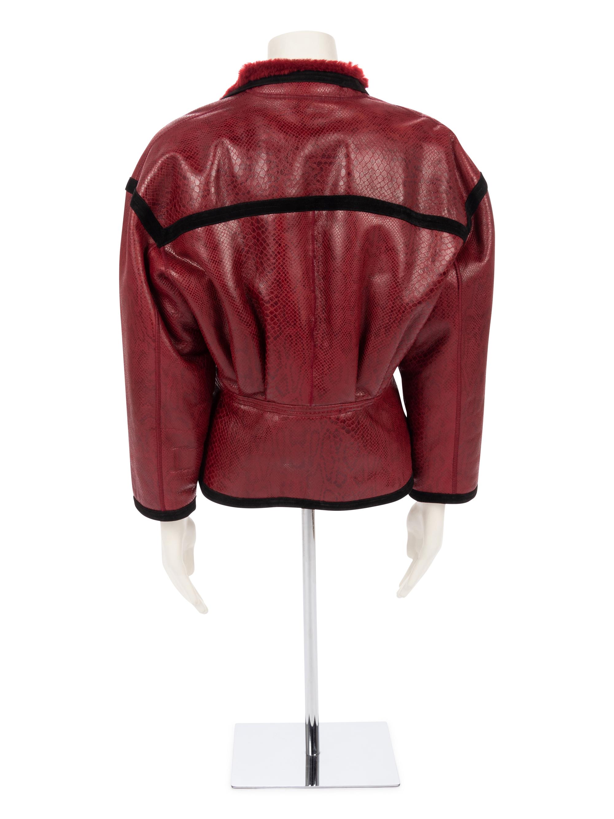 Ungaro Parallele Red Leather Jacket