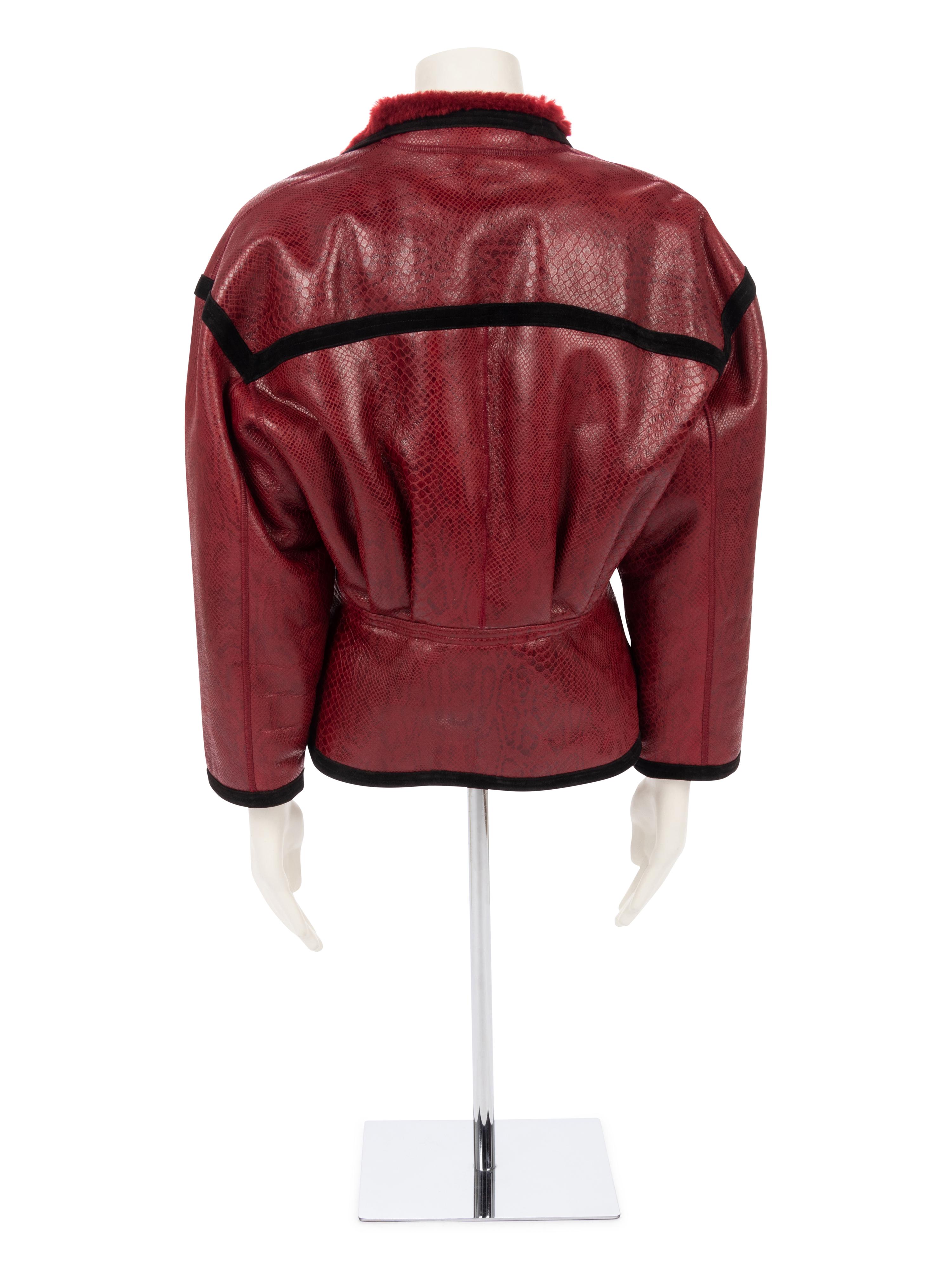 Ungaro Parallele Red Leather Jacket