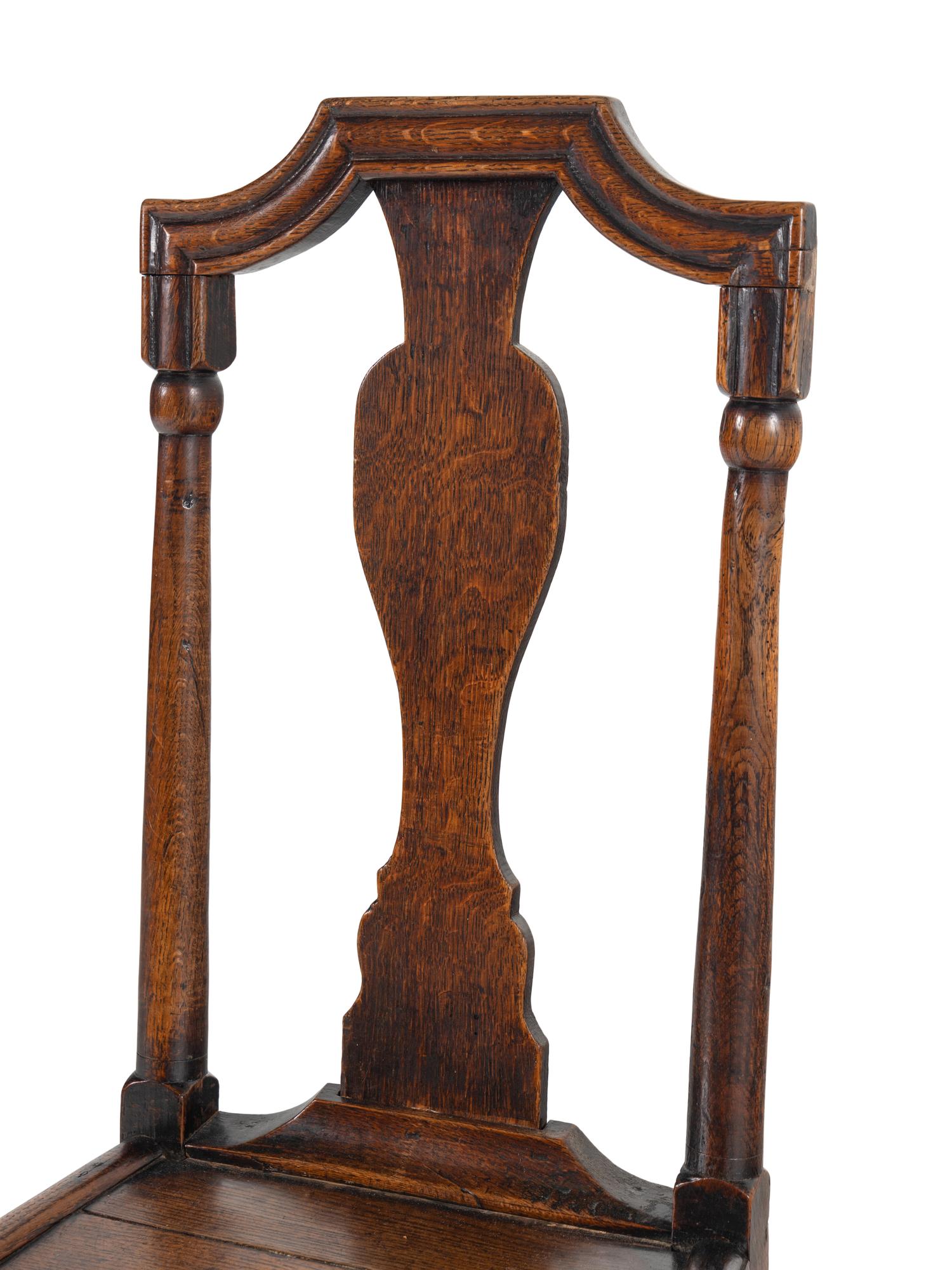 An English Carved Oak Side Chair