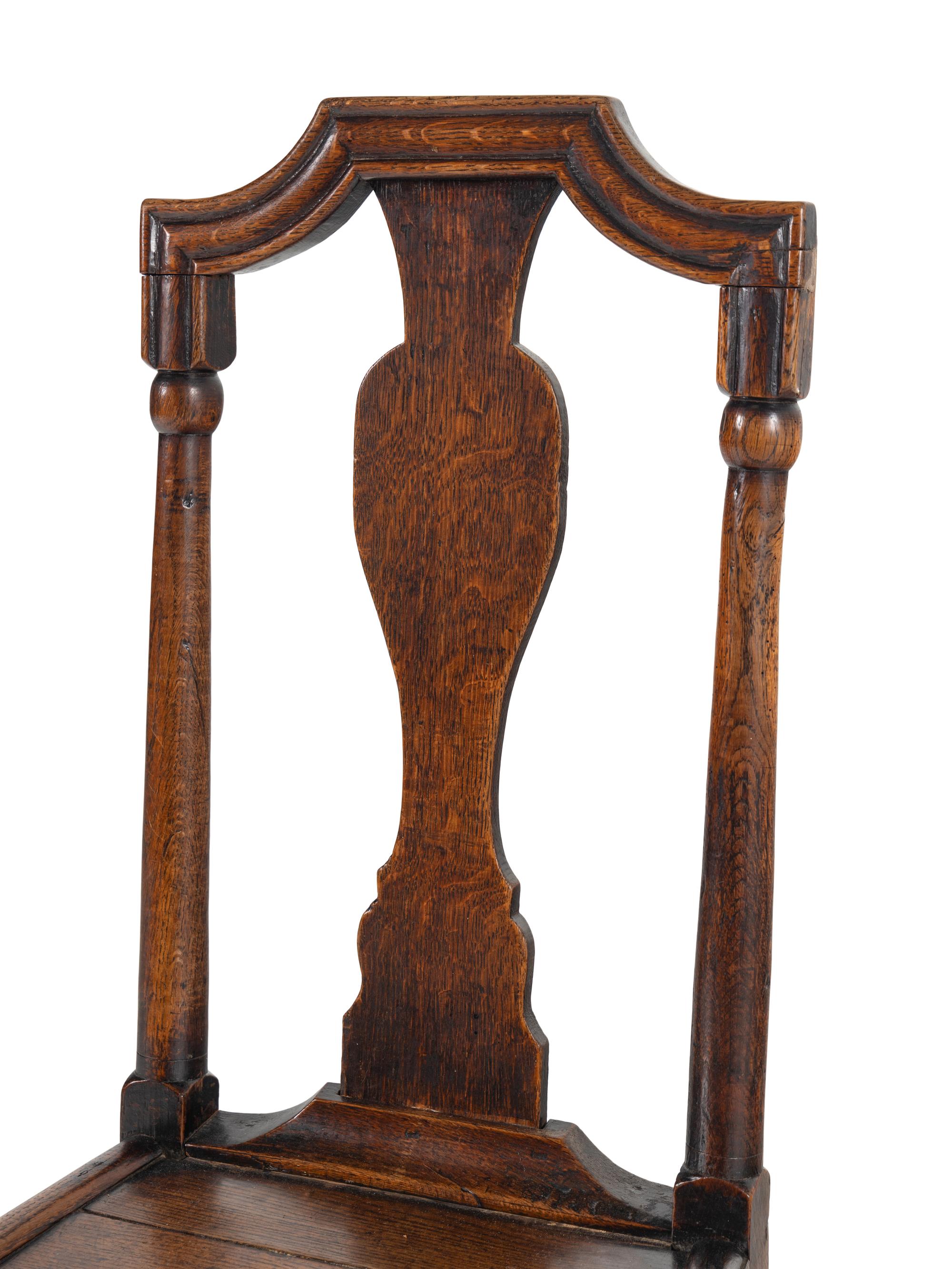 An English Carved Oak Side Chair