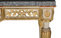 A Pair of North European Neoclassical Gilt and Cream-Painted Console Tables