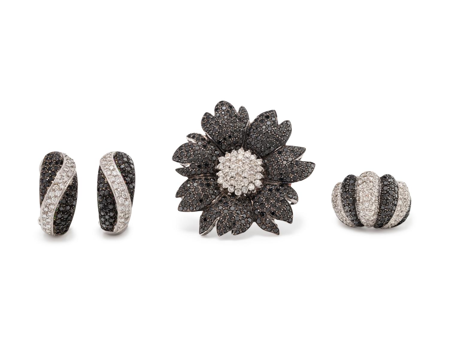 BLACK DIAMOND AND DIAMOND SET
