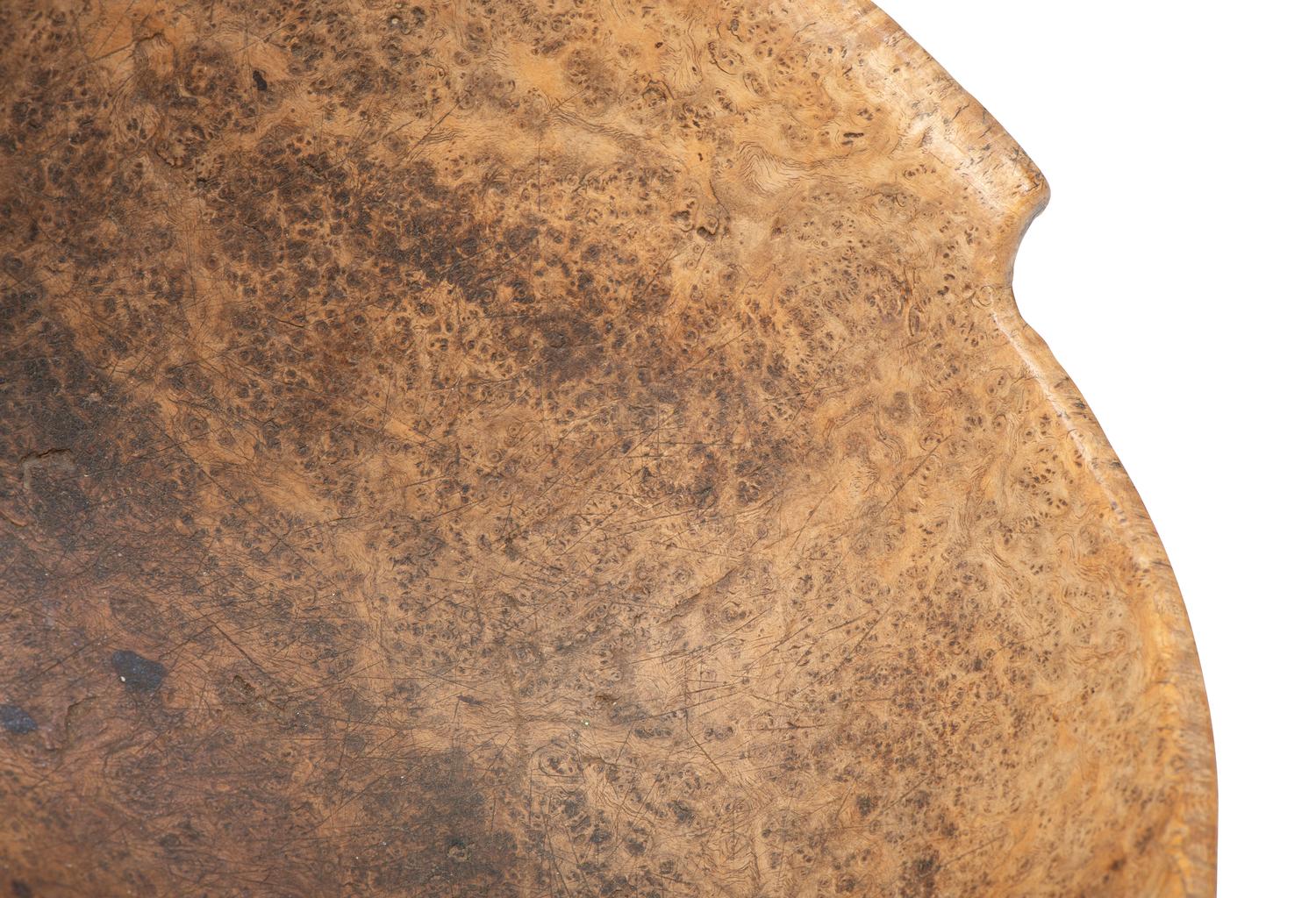 An Oblong Burlwood Bowl