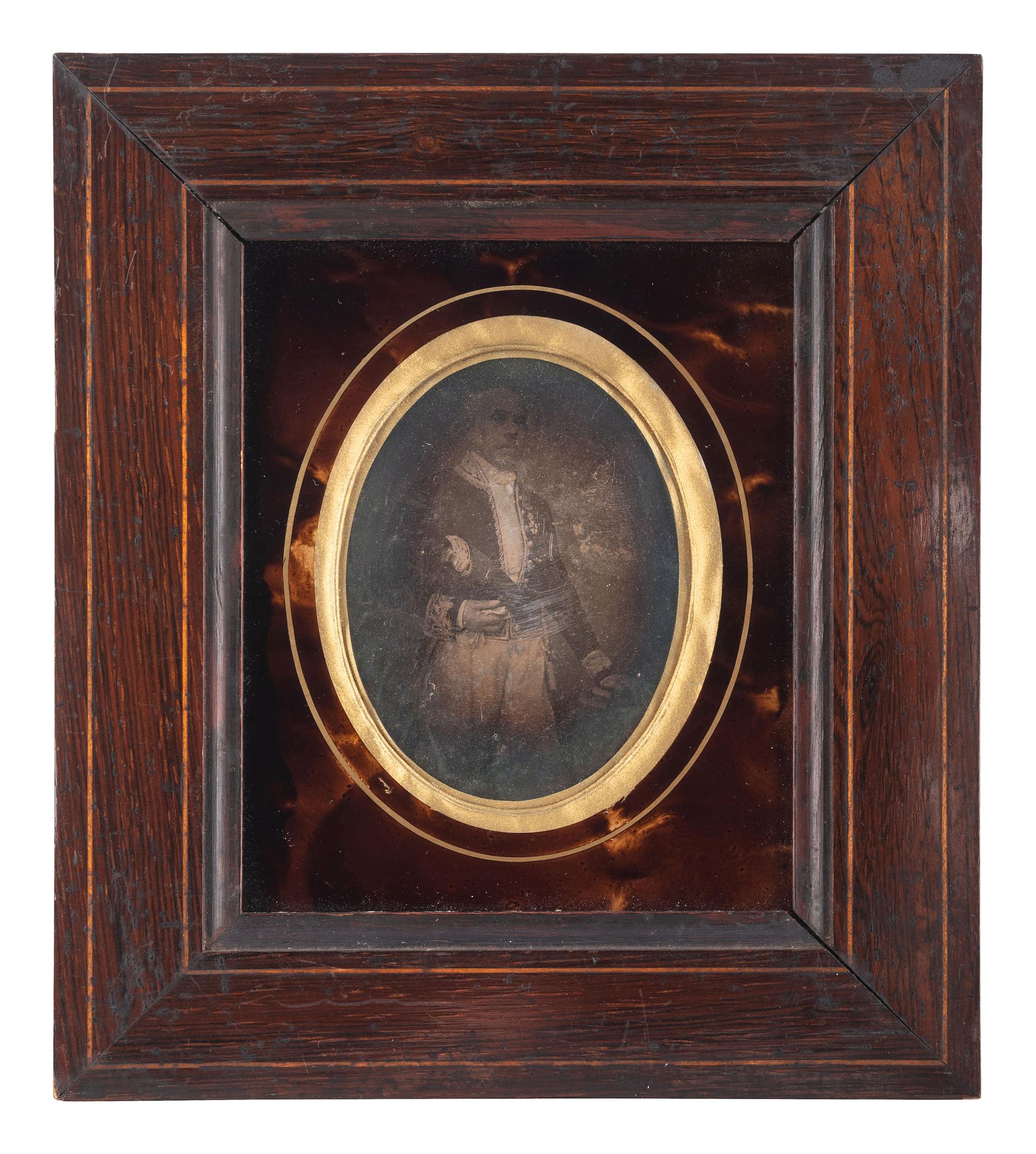 [EARLY PHOTOGRAPHY] -- [MILITARIA]. Daguerreotype portrait of a French soldier. April 1870.