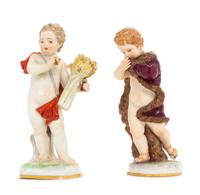 Two Meissen Porcelain Figures Height of taller 5 1/4 inches. — LATE 19TH/EARLY 20TH CENTURY