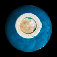 A Chinese Turquoise-Glazed Porcelain "Alms Bowl", 18th/19th Century 清中期 孔雀綠釉缽