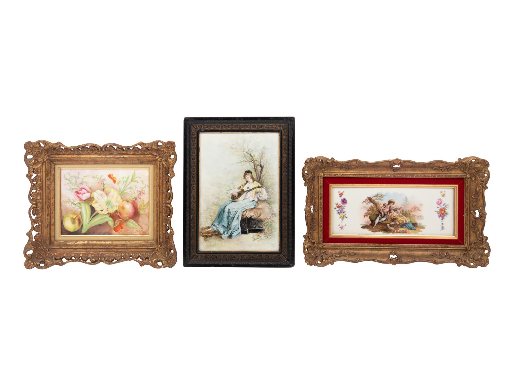 Three Continental Porcelain Plaques