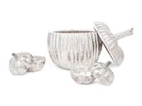 An Italian Silver Pumpkin-Form Box Retailed by Tiffany & Co.