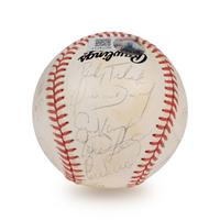 A 1992 Los Angeles Dodgers Team Signed Autograph Baseball - 22 Total With Mike Piazza and Pedro Martinez Rookie Era Signatures (Beckett Authentication Services Letter),