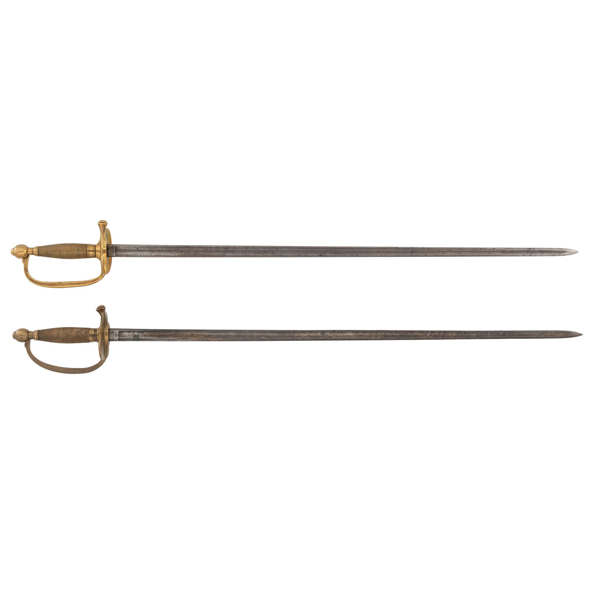 Lot of 2 Ames US Model 1840 NCO Swords