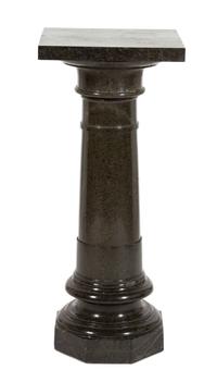 A Green Marble Pedestal in Three Parts Height 37 inches. — 19TH CENTURY