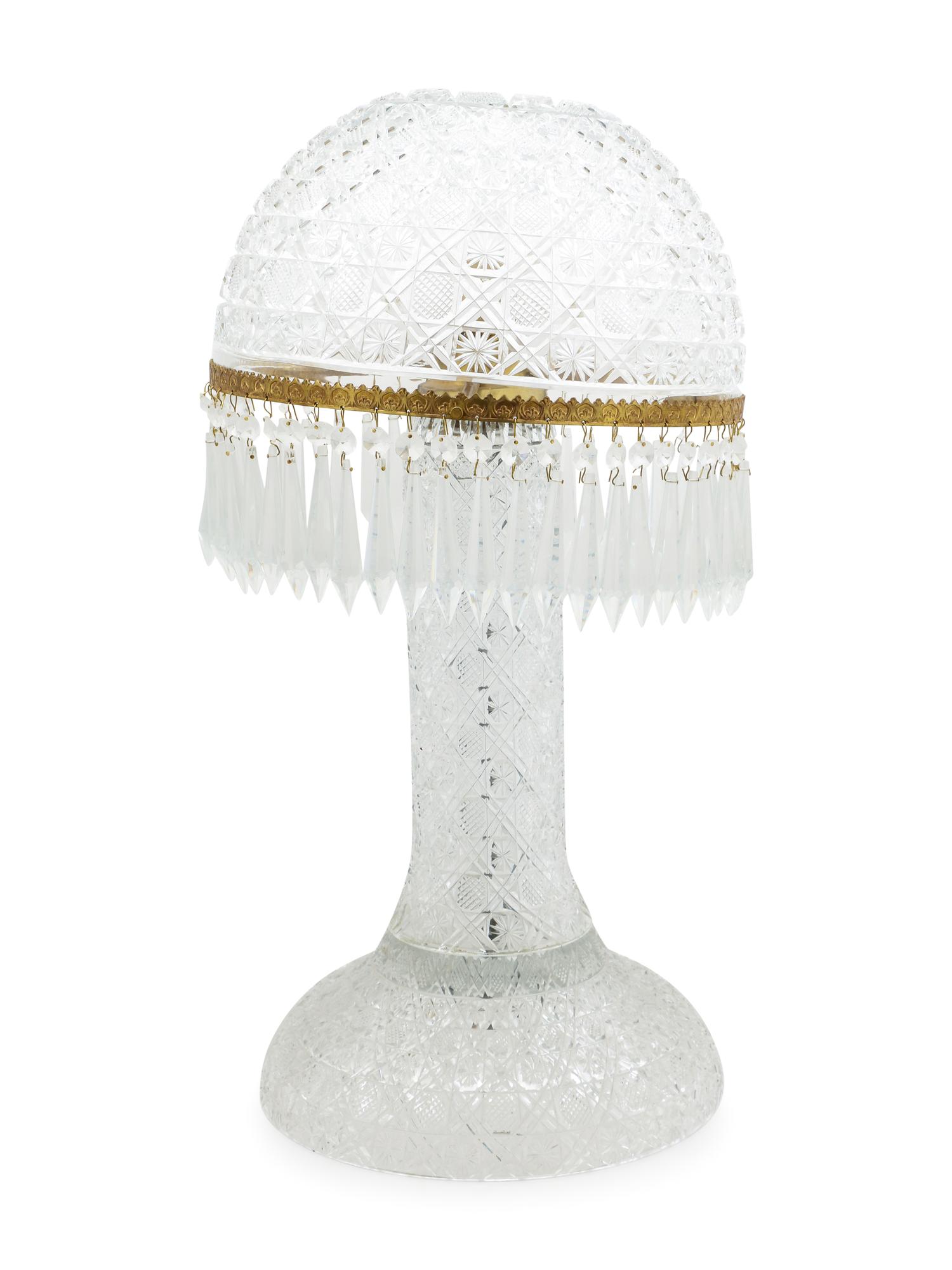 An American Cut Glass Lamp