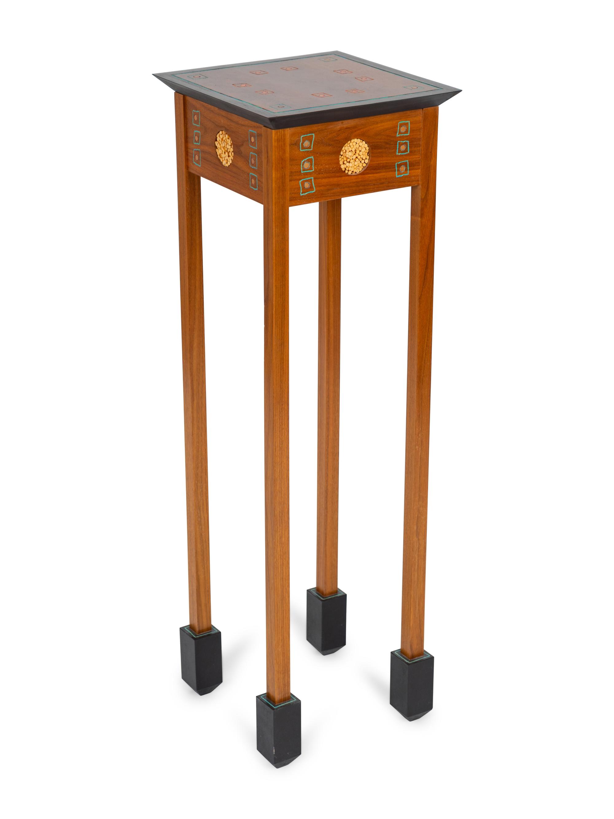 A Studio Craft Wood Telephone Table by Andy Buck (American, 20th Century)