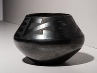 Blackware Pottery Jar, with Gunmetal Finish 1925-1943