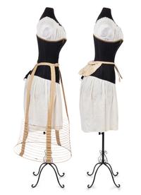Collection of Seven Bustles and One Skirt Supporter, 1870-80s