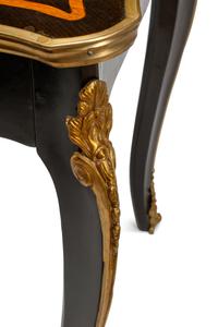 A Louis XV Style Marquetry and Gilt Bronze Mounted Bureau Plat