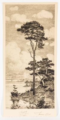 Wilhelm Conrad, (19th century), Untitled (River Scene with Rabbit Remarque)