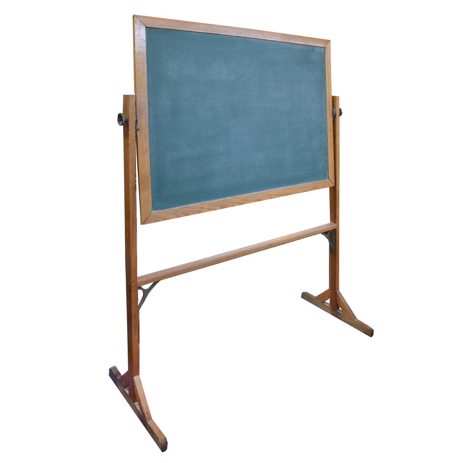 A Double-Sided Chalk Board 53.25" W x 22.5" D x 70" H — United States, late 19th Century