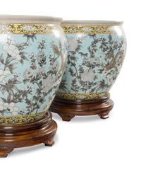 A Pair of Chinese Export Porcelain Jardinières
