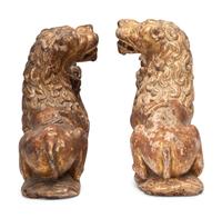 A Pair of Regency Giltwood Lion Mounts