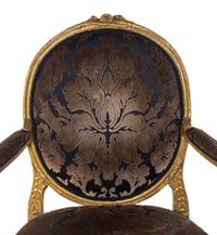 A Pair of Louis XVI Giltwood Fauteuils