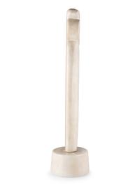 A White Marble Owl Sculpture