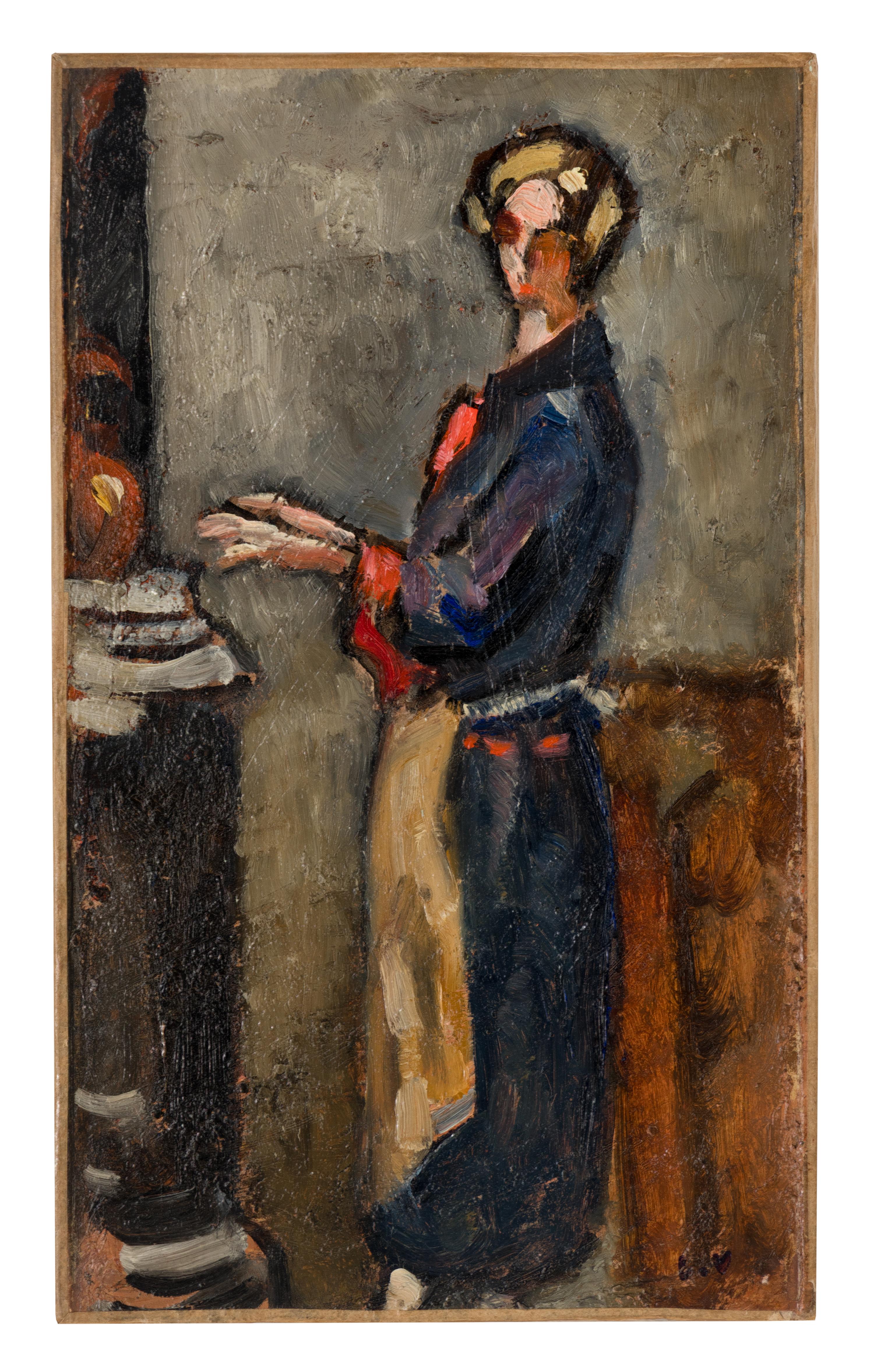 Femme Se Chauffant Près Du Poêle , 1933