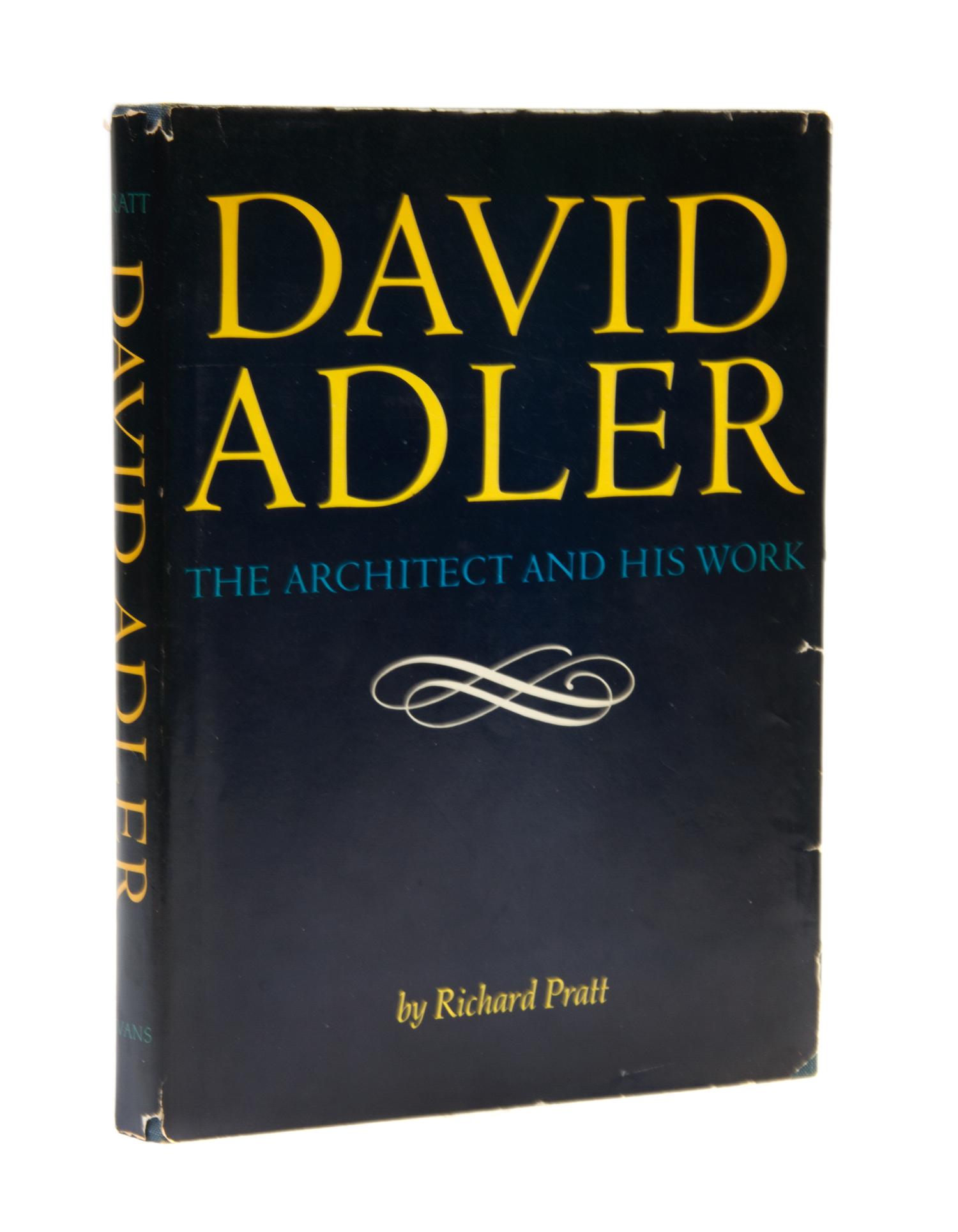 PRATT, RICHARD. David Adler. The Architect and His Work. New York, (1970). First and only edition.
