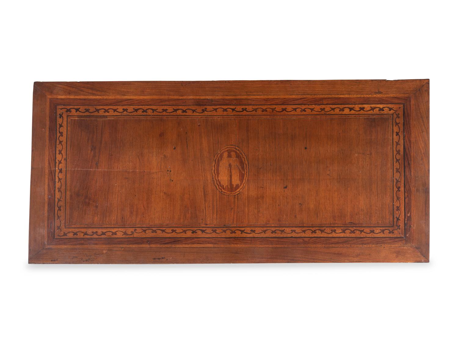 An Italian Marquetry Two-Drawer Commode