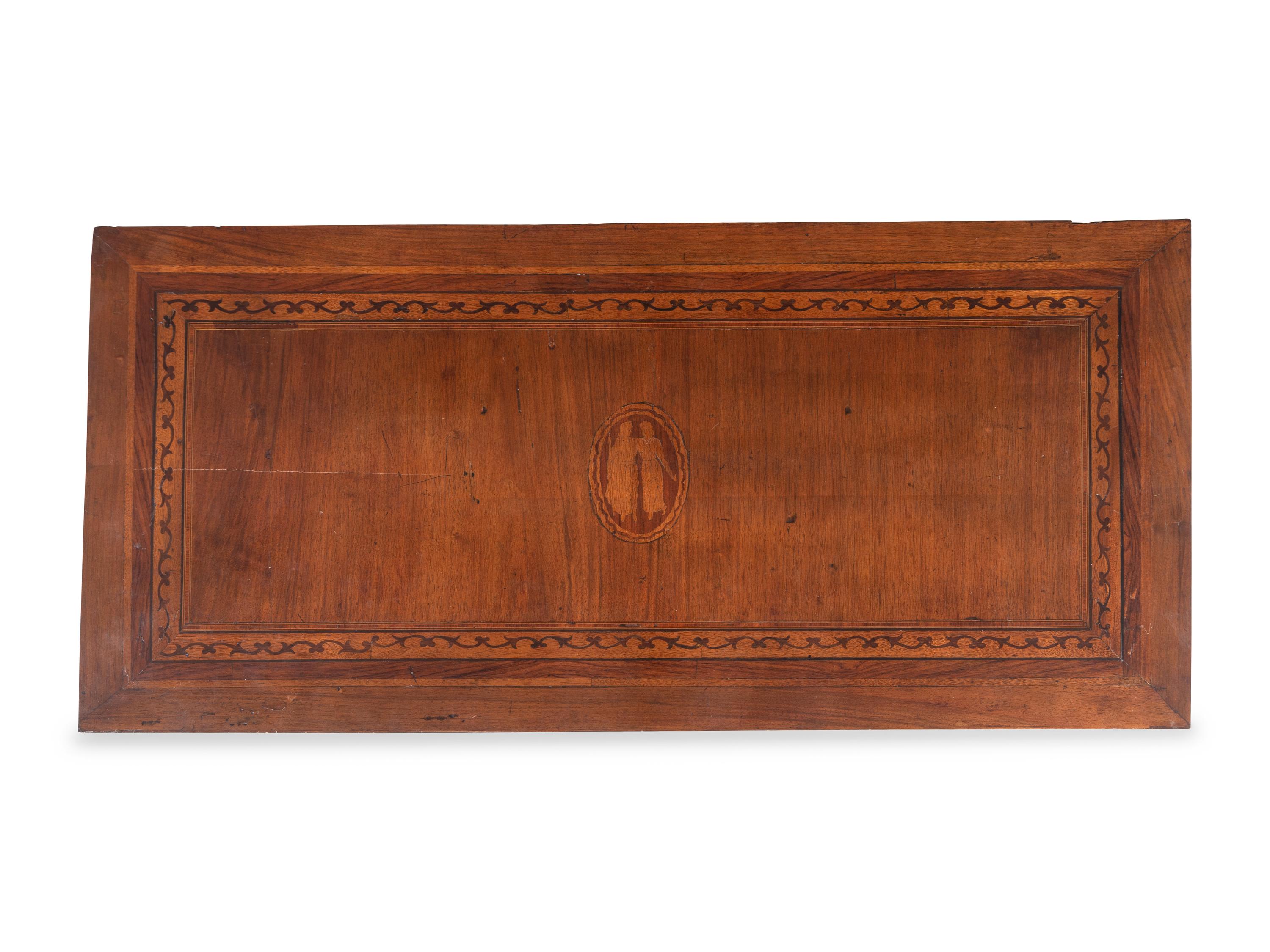 An Italian Marquetry Two-Drawer Commode