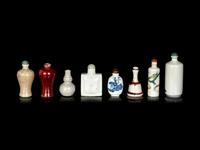 Eight Chinese Porcelain Snuff Bottles