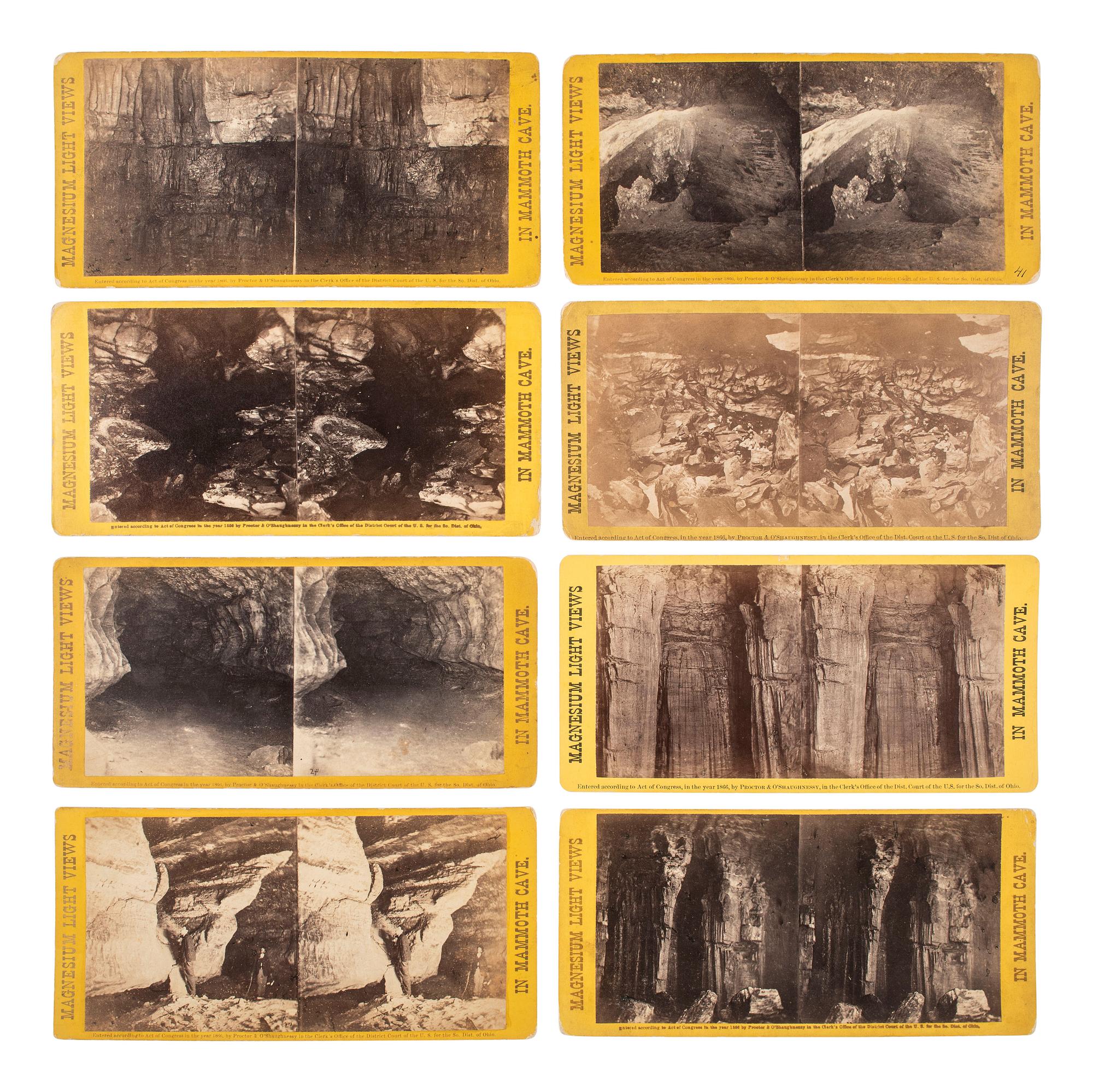 [EARLY PHOTOGRAPHY - MAMMOTH CAVE, KY]. WALDACK, Charles (1828-1882), photographer. A set of 42 stereoviews of Mammoth Cave, Kentucky. Cincinnati, OH, 1866.