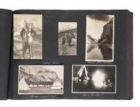 [NATIVE AMERICANS] -- [WESTERN AMERICANA & CANADA]. Album containing photographs of Native American subjects and scenic views of the Western United States and Canada. Ca 1910s.