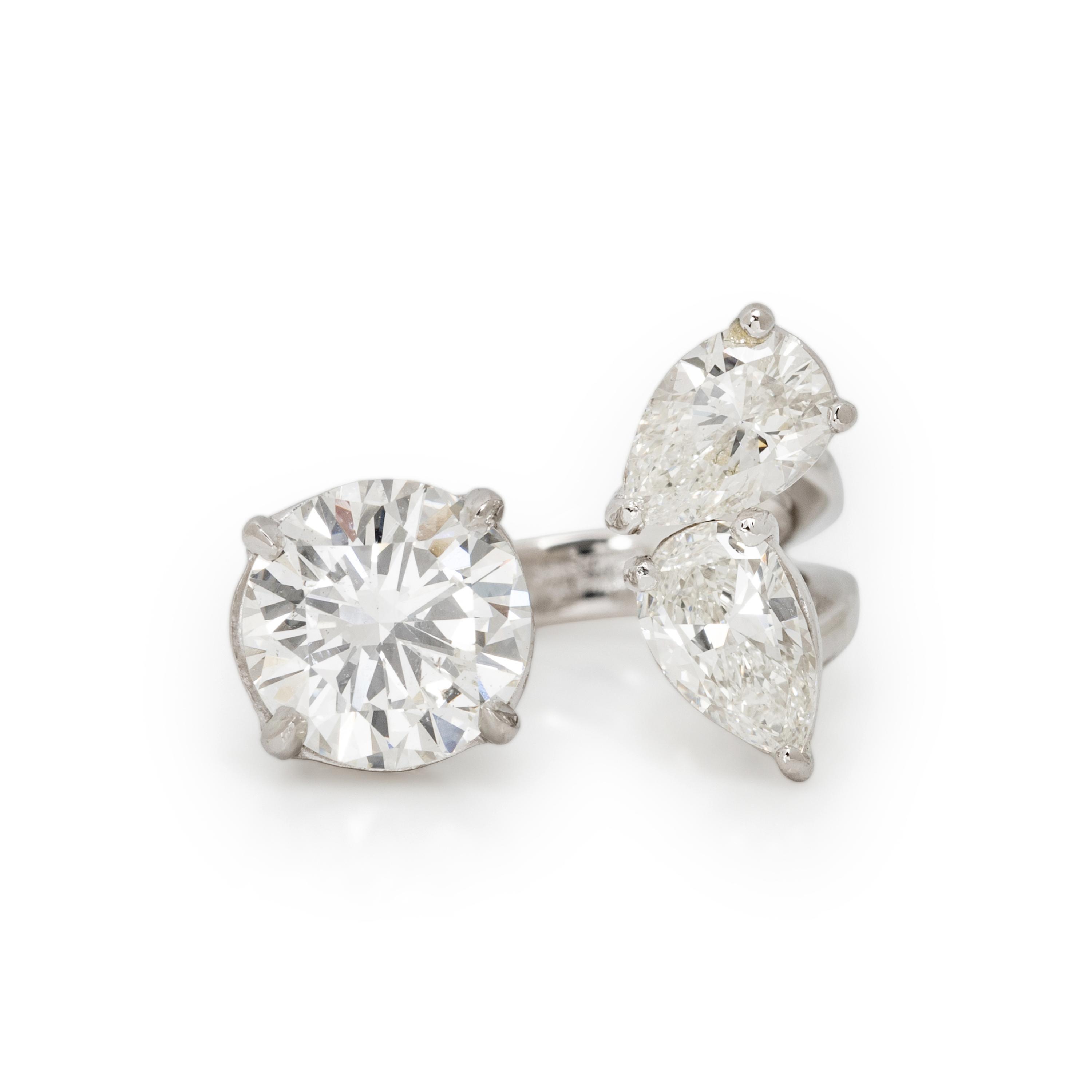 CHRISTOPHER KAUFMANN, DIAMOND AND PLATINUM RING