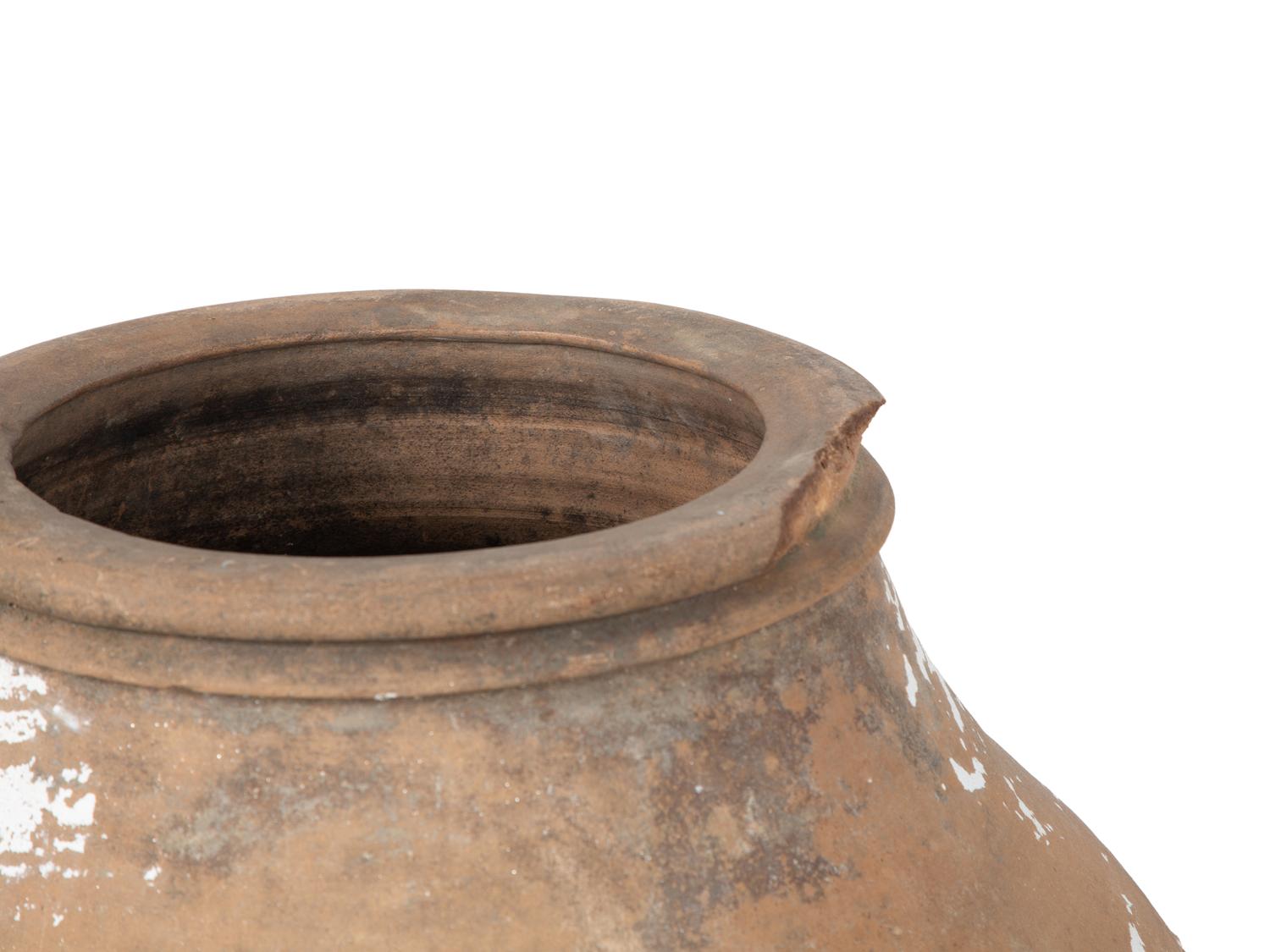 A Mediterranean Glazed Terra Cotta Olive Jar — 19TH/20TH CENTURY