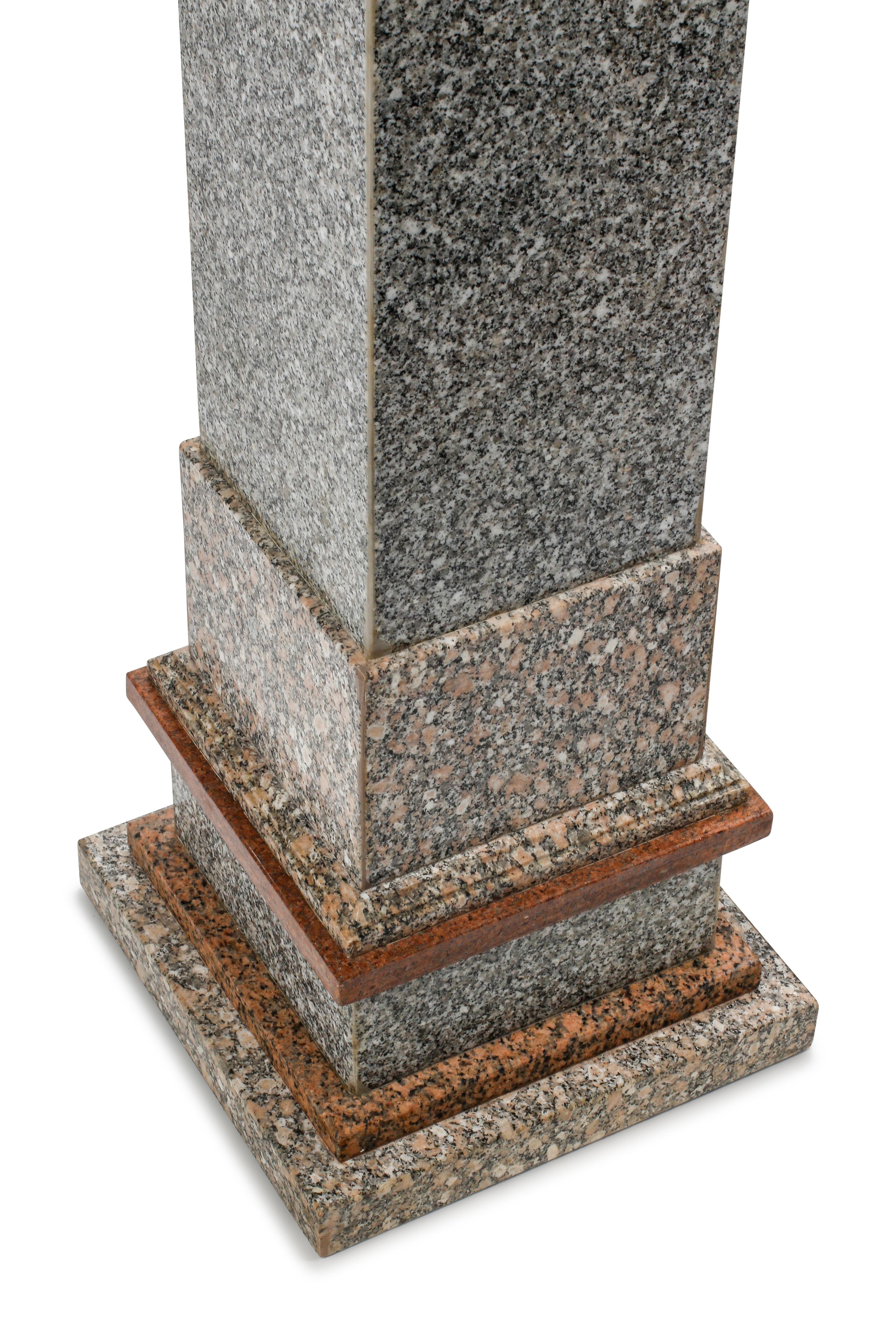A Pair of Italian Grand Tour Style Granite Obelisks