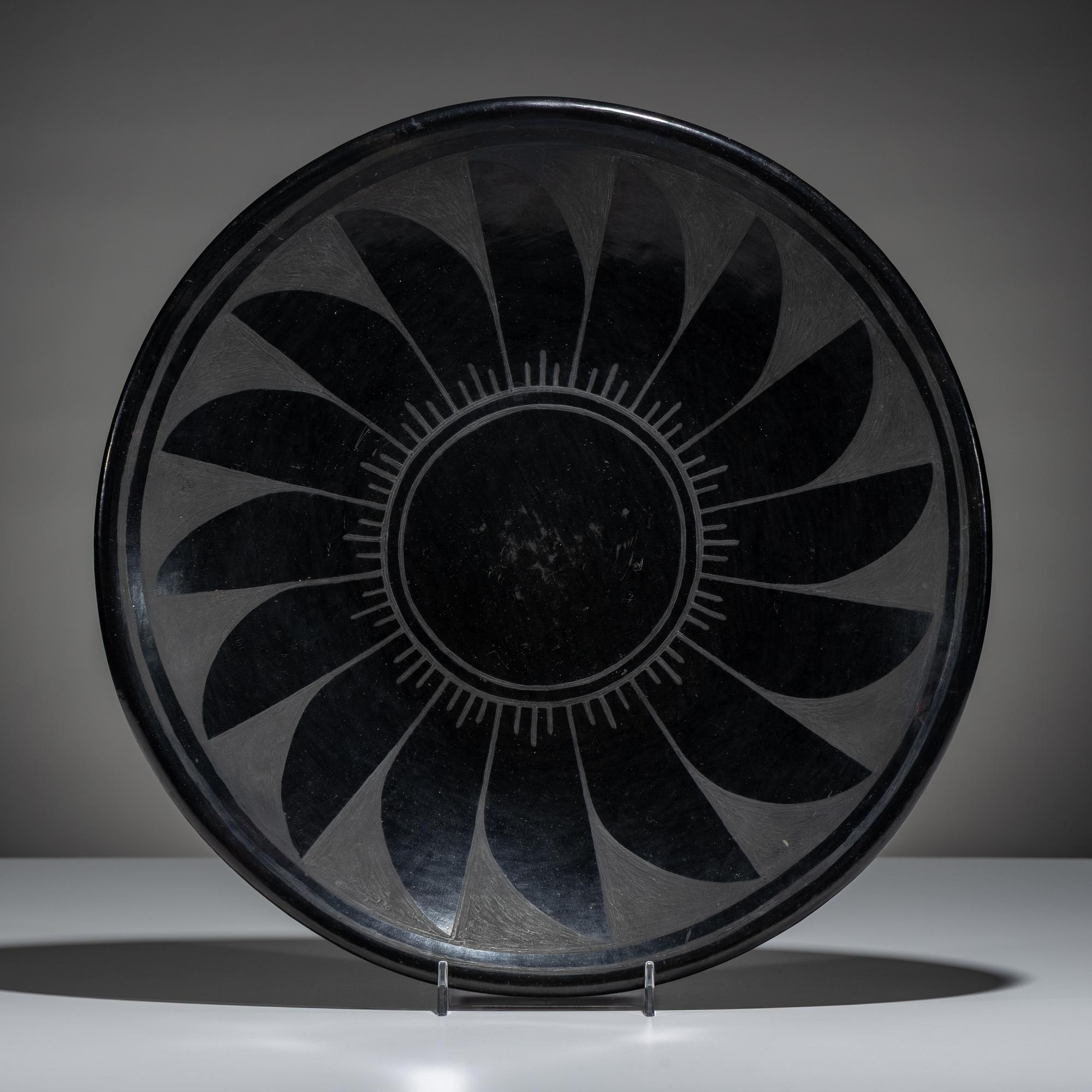Blackware Pottery Plate