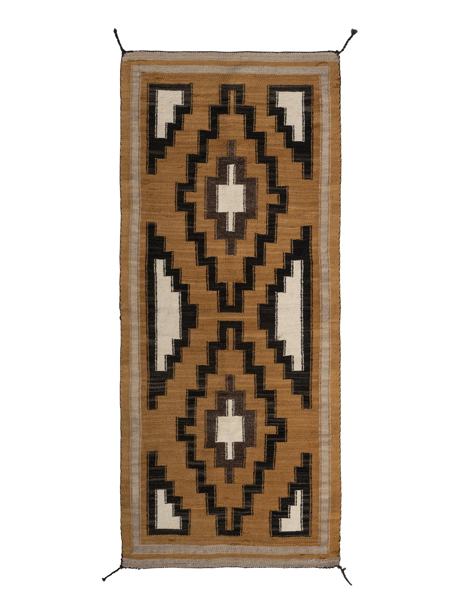 Navajo Two Grey Hills Runner Weaving / Rug
